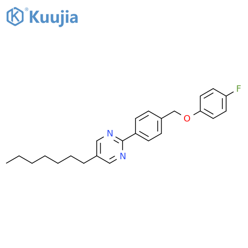 Pyrimidine, 2-[4-[(4-fluorophenoxy)methyl]phenyl]-5-heptyl- structure