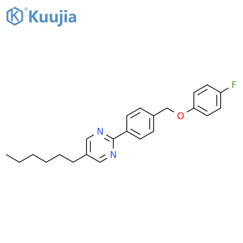 Pyrimidine, 2-[4-[(4-fluorophenoxy)methyl]phenyl]-5-hexyl- structure