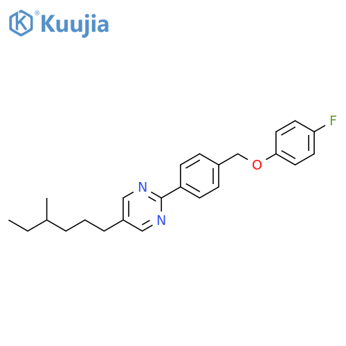 Pyrimidine, 2-[4-[(4-fluorophenoxy)methyl]phenyl]-5-(4-methylhexyl)- structure