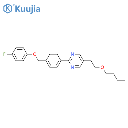 Pyrimidine, 5-(2-butoxyethyl)-2-[4-[(4-fluorophenoxy)methyl]phenyl]- structure