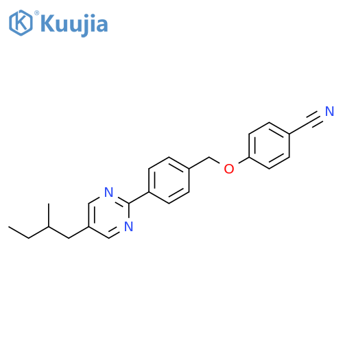 Benzonitrile, 4-[[4-[5-(2-methylbutyl)-2-pyrimidinyl]phenyl]methoxy]- structure