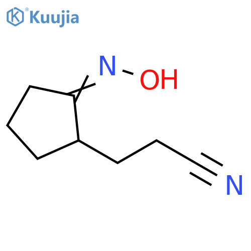 Cyclopentanepropanenitrile, 2-(hydroxyimino)- structure