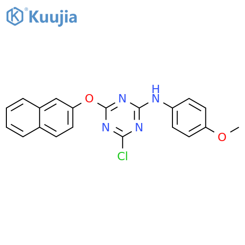 1,3,5-Triazin-2-amine, 4-chloro-N-(4-methoxyphenyl)-6-(2-naphthalenyloxy)- structure