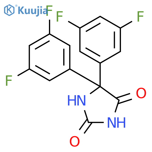 2,4-Imidazolidinedione, 5,5-bis(3,5-difluorophenyl)- structure
