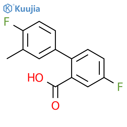 [1,1'-Biphenyl]-2-carboxylic acid, 4,4'-difluoro-3'-methyl- structure