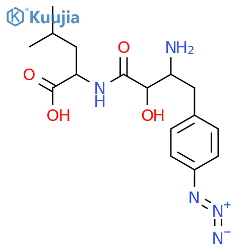 L-Leucine,N-[3-amino-4-(4-azidophenyl)-2-hydroxy-1-oxobutyl]-, labeled with tritium,[S-(R*,S*)]- (9CI) structure
