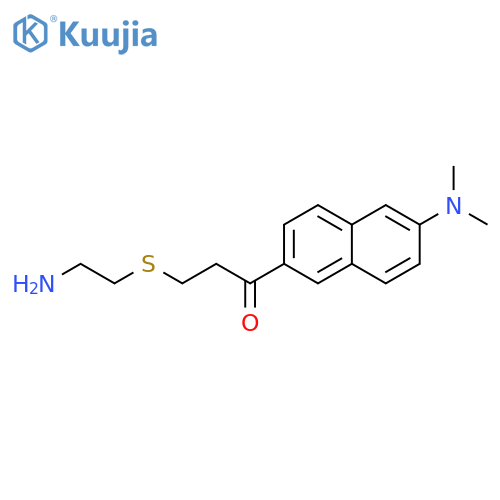 1-Propanone,3-[(2-aminoethyl)thio]-1-[6-(dimethylamino)-2-naphthalenyl]- structure