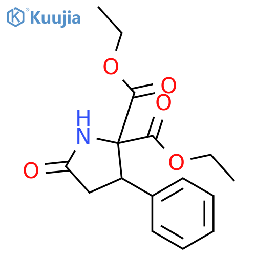 2,2-Pyrrolidinedicarboxylicacid, 5-oxo-3-phenyl-, 2,2-diethyl ester structure