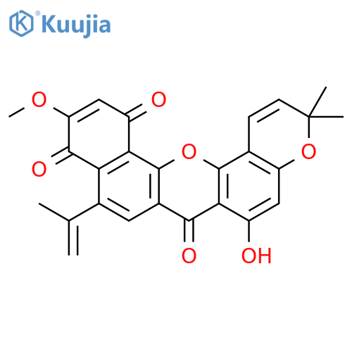 3H,7H-Benzo[c]pyrano[3,2-h]xanthene-7,10,13-trione, 6-hydroxy-11-methoxy-3,3-dimethyl-9-(1-methylethenyl)- structure