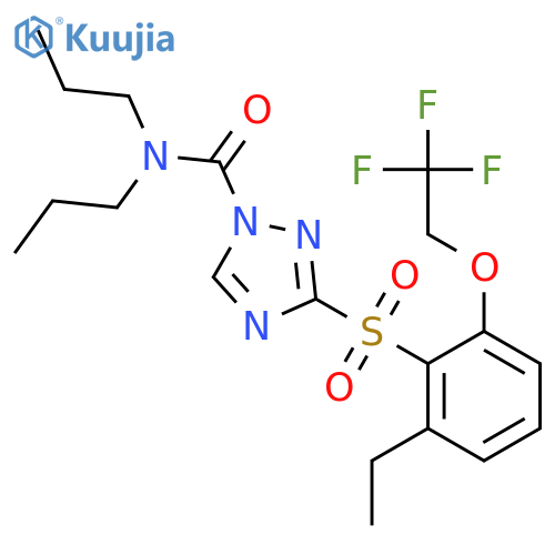 1H-1,2,4-Triazole-1-carboxamide,3-[[2-ethyl-6-(2,2,2-trifluoroethoxy)phenyl]sulfonyl]-N,N-dipropyl- structure