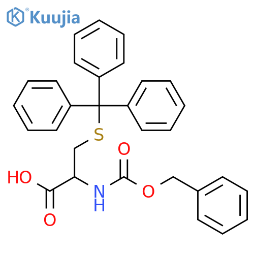 D-Cysteine, N-[(phenylmethoxy)carbonyl]-S-(triphenylmethyl)- structure