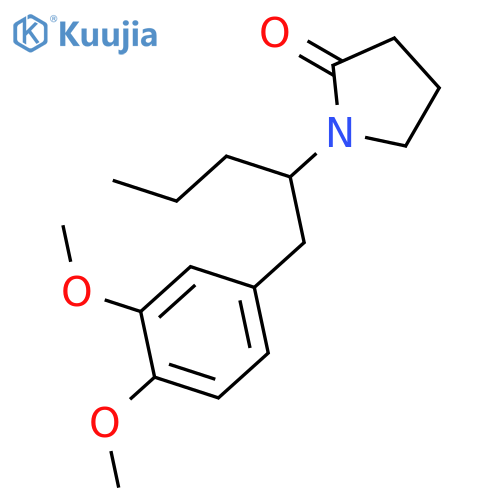 2-Pyrrolidinone, 1-[1-[(3,4-dimethoxyphenyl)methyl]butyl]-, (±)- structure