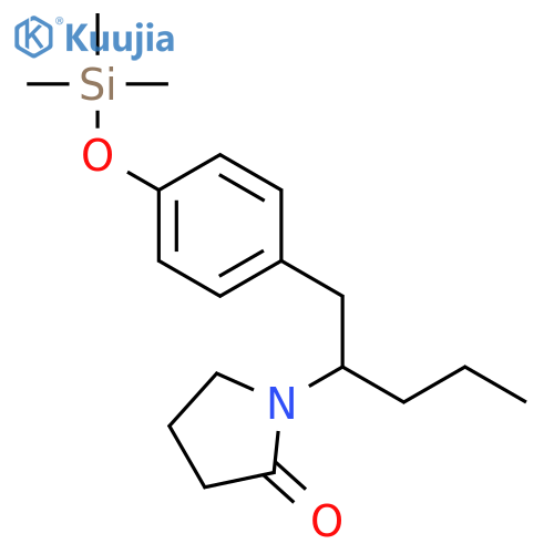 2-Pyrrolidinone, 1-[1-[[4-[(trimethylsilyl)oxy]phenyl]methyl]butyl]-, (±)- structure