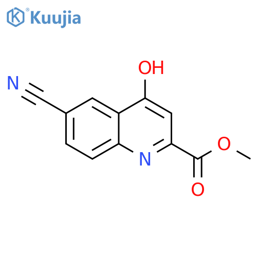 6-Cyano-4-hydroxy-quinoline-2-carboxylic acid methyl ester structure