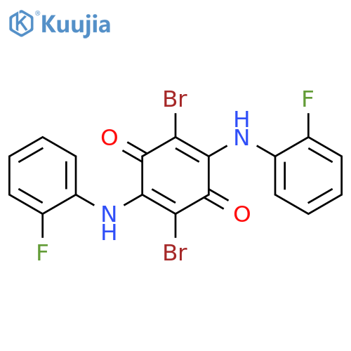 2,5-Cyclohexadiene-1,4-dione, 2,5-dibromo-3,6-bis[(2-fluorophenyl)amino]- structure