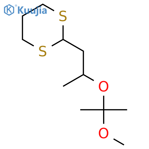1,3-Dithiane, 2-[2-(1-methoxy-1-methylethoxy)propyl]- structure