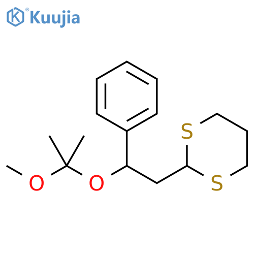 1,3-Dithiane, 2-[2-(1-methoxy-1-methylethoxy)-2-phenylethyl]- structure