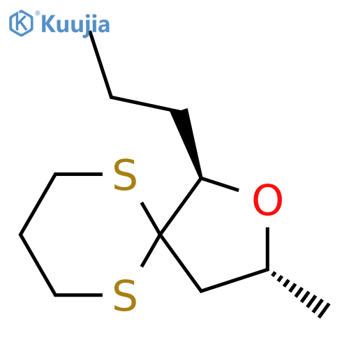 2-Oxa-6,10-dithiaspiro[4.5]decane, 3-methyl-1-propyl-, trans- structure