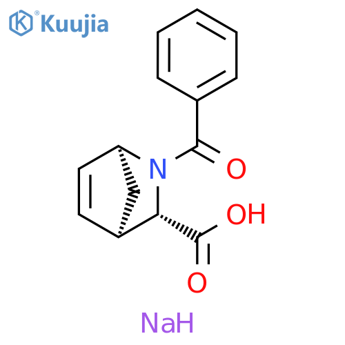2-Azabicyclo[2.2.1]hept-5-ene-3-carboxylic acid, 2-benzoyl-, sodiumsalt, exo- structure