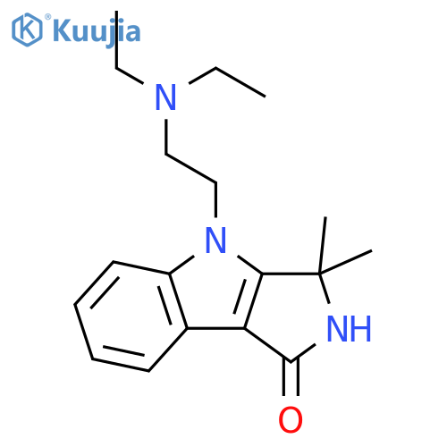 Pyrrolo[3,4-b]indol-1(2H)-one, 4-[2-(diethylamino)ethyl]-3,4-dihydro-3,3-dimethyl- structure