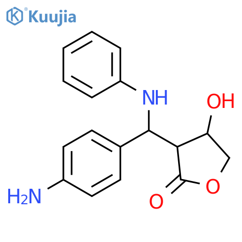 2(3H)-Furanone,3-[(4-aminophenyl)(phenylamino)methyl]dihydro-4-hydroxy- structure