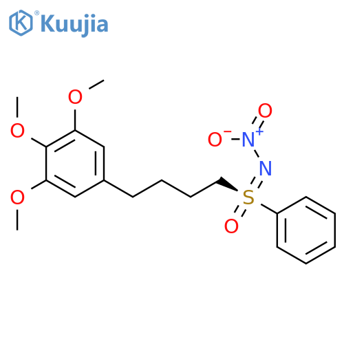 Sulfoximine, N-nitro-S-phenyl-S-[4-(3,4,5-trimethoxyphenyl)butyl]-, (S)- structure