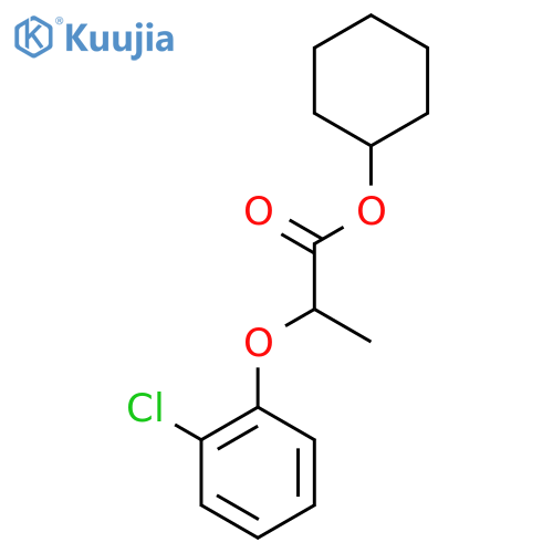 Propanoic acid, 2-(2-chlorophenoxy)-, cyclohexyl ester, (R)- structure