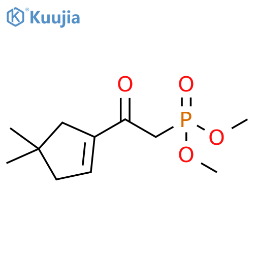 Phosphonic acid, [2-(4,4-dimethyl-1-cyclopenten-1-yl)-2-oxoethyl]-, dimethyl ester (9CI) structure