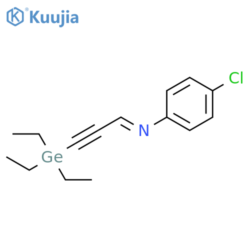 Benzenamine, 4-chloro-N-[3-(triethylgermyl)-2-propynylidene]-, (E)- structure