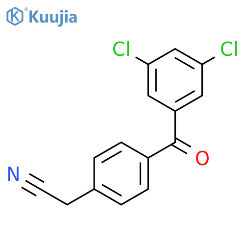 Benzeneacetonitrile, 4-(3,5-dichlorobenzoyl)- structure