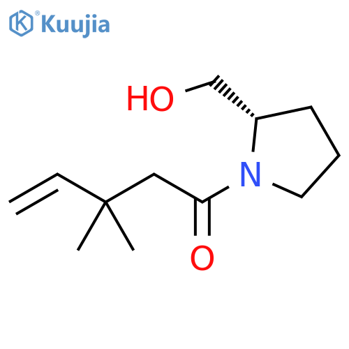 2-Pyrrolidinemethanol, 1-(3,3-dimethyl-1-oxo-4-pentenyl)-, (S)- structure