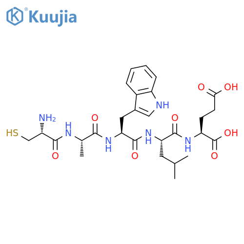 L-Glutamic acid, N-[N-[N-(N-L-cysteinyl-L-alanyl)-L-tryptophyl]-L-leucyl]- structure