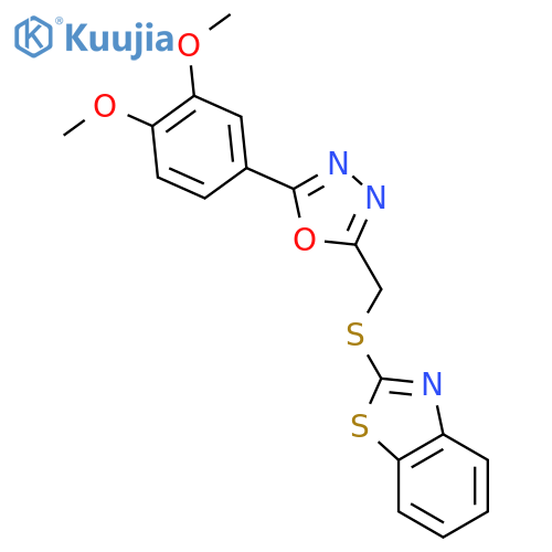 Benzothiazole,2-[[[5-(3,4-dimethoxyphenyl)-1,3,4-oxadiazol-2-yl]methyl]thio]- structure