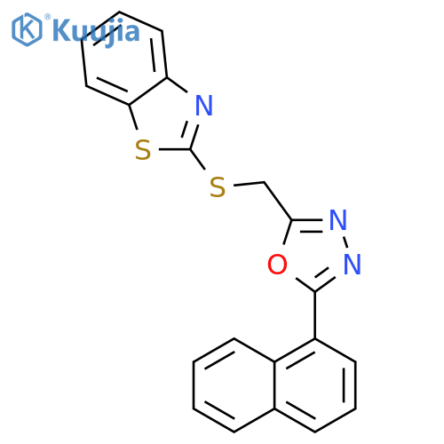 Benzothiazole, 2-[[[5-(1-naphthalenyl)-1,3,4-oxadiazol-2-yl]methyl]thio]- structure