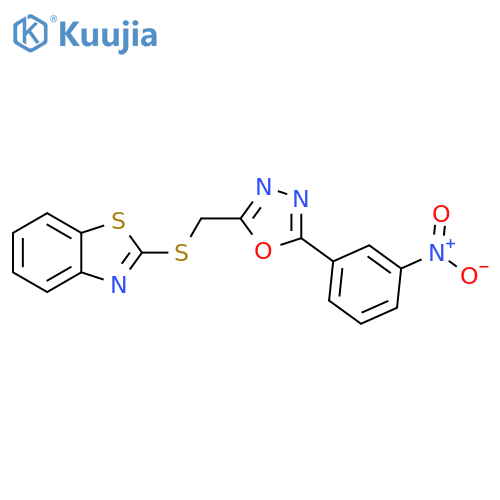 Benzothiazole, 2-[[[5-(3-nitrophenyl)-1,3,4-oxadiazol-2-yl]methyl]thio]- structure