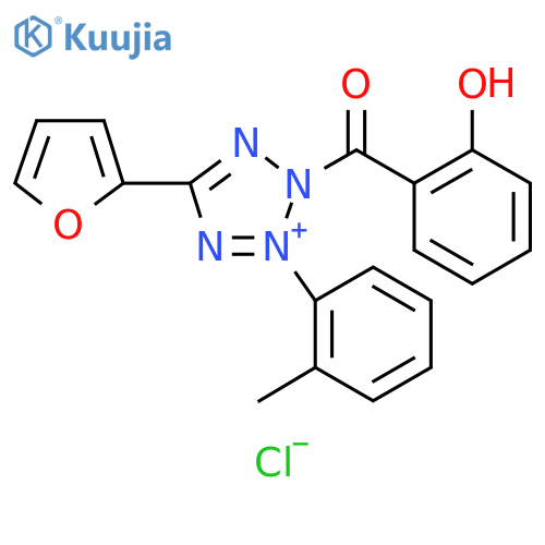2H-Tetrazolium, 5-(2-furanyl)-2-(2-hydroxybenzoyl)-3-(2-methylphenyl)-,chloride structure