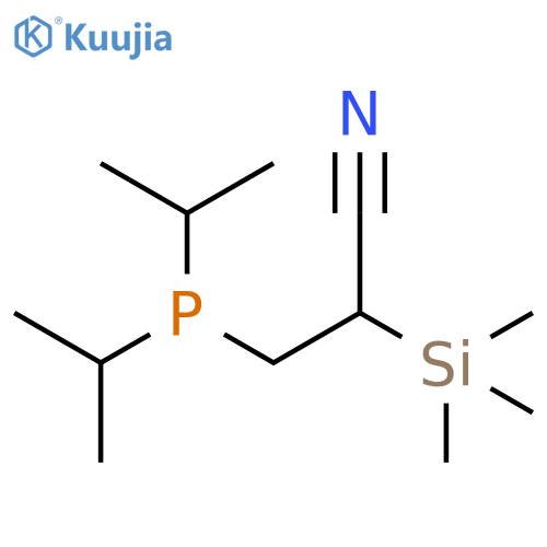 Propanenitrile, 3-[bis(1-methylethyl)phosphino]-2-(trimethylsilyl)- structure