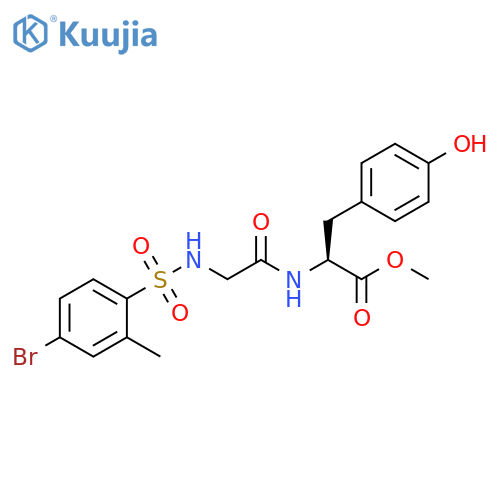DL-Tyrosine, N-[N-[(4-bromo-2-methylphenyl)sulfonyl]glycyl]-, methylester structure