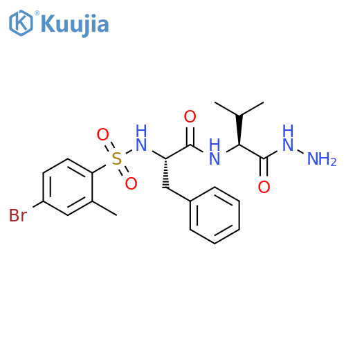 Valine, N-[(4-bromo-2-methylphenyl)sulfonyl]phenylalanyl-, hydrazide (9CI) structure