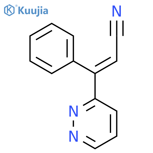 2-Propenenitrile, 3-phenyl-3-(3-pyridazinyl)-, (E)- structure