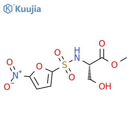 L-Serine, N-[(5-nitro-2-furanyl)sulfonyl]-, methyl ester structure