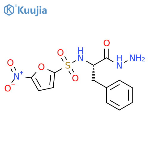 DL-Phenylalanine, N-[(5-nitro-2-furanyl)sulfonyl]-, hydrazide structure
