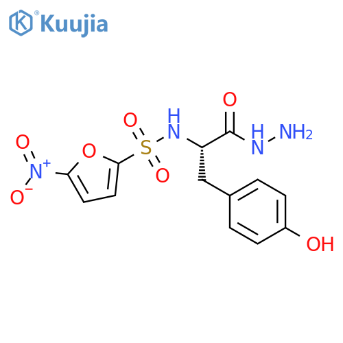 L-Tyrosine, N-[(5-nitro-2-furanyl)sulfonyl]-, hydrazide structure
