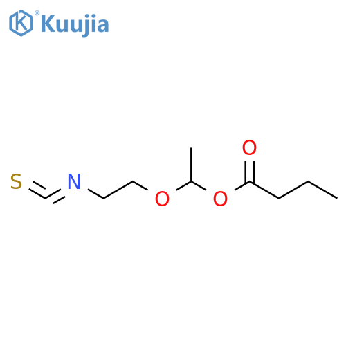 Butanoic acid, 1-(2-isothiocyanatoethoxy)ethyl ester structure