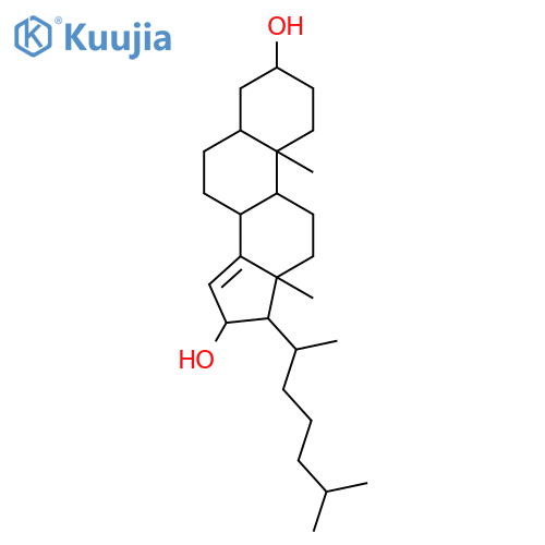 Cholest-14-ene-3,16-diol,(3b,5a,16a)- (9CI) structure