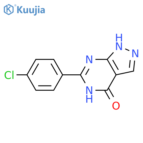 4H-Pyrazolo[3,4-d]pyrimidin-4-one, 6-(4-chlorophenyl)-1,5-dihydro- structure