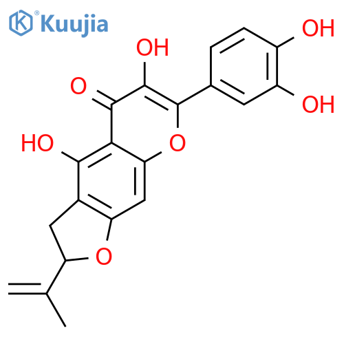 5H-Furo[3,2-g][1]benzopyran-5-one,7-(3,4-dihydroxyphenyl)-2,3-dihydro-4,6-dihydroxy-2-(1-methylethenyl)- (9CI) structure