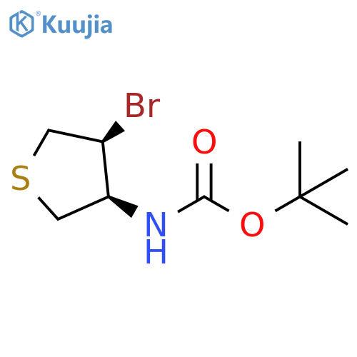 Carbamic acid, (4-bromotetrahydro-3-thienyl)-, 1,1-dimethylethyl ester, cis- (9CI) structure