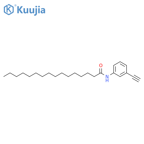 Hexadecanamide, N-(3-ethynylphenyl)- structure