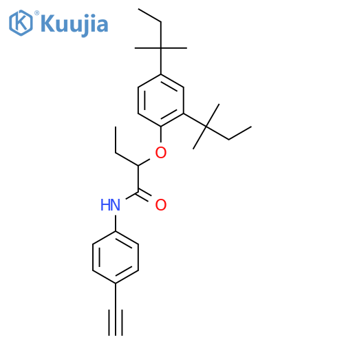 Butanamide,2-[2,4-bis(1,1-dimethylpropyl)phenoxy]-N-(4-ethynylphenyl)- structure